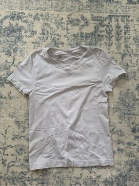 Aritzia Classic White Crewneck Tee